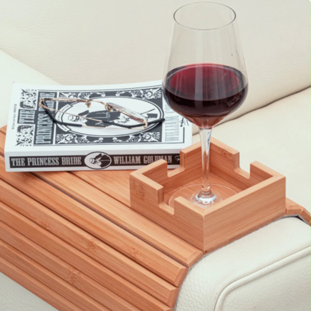 Plateau en bois pour canapé